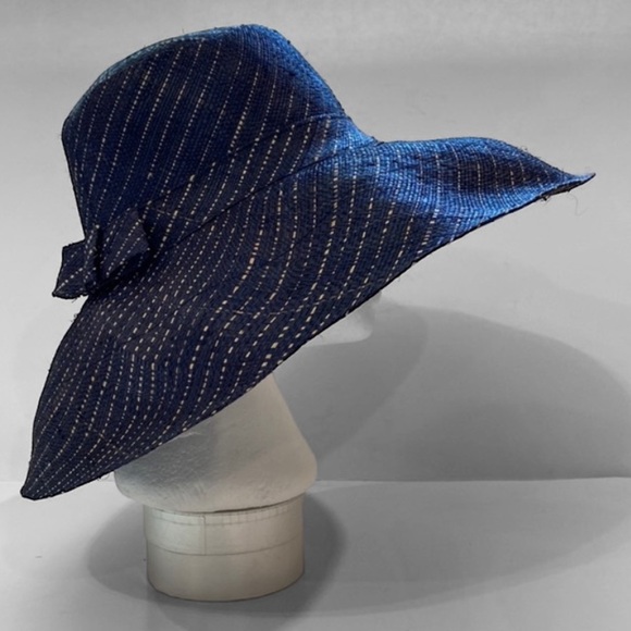 Onigo Accessories - ONIGO Blue Large Brimmed Raphia Sun Hat